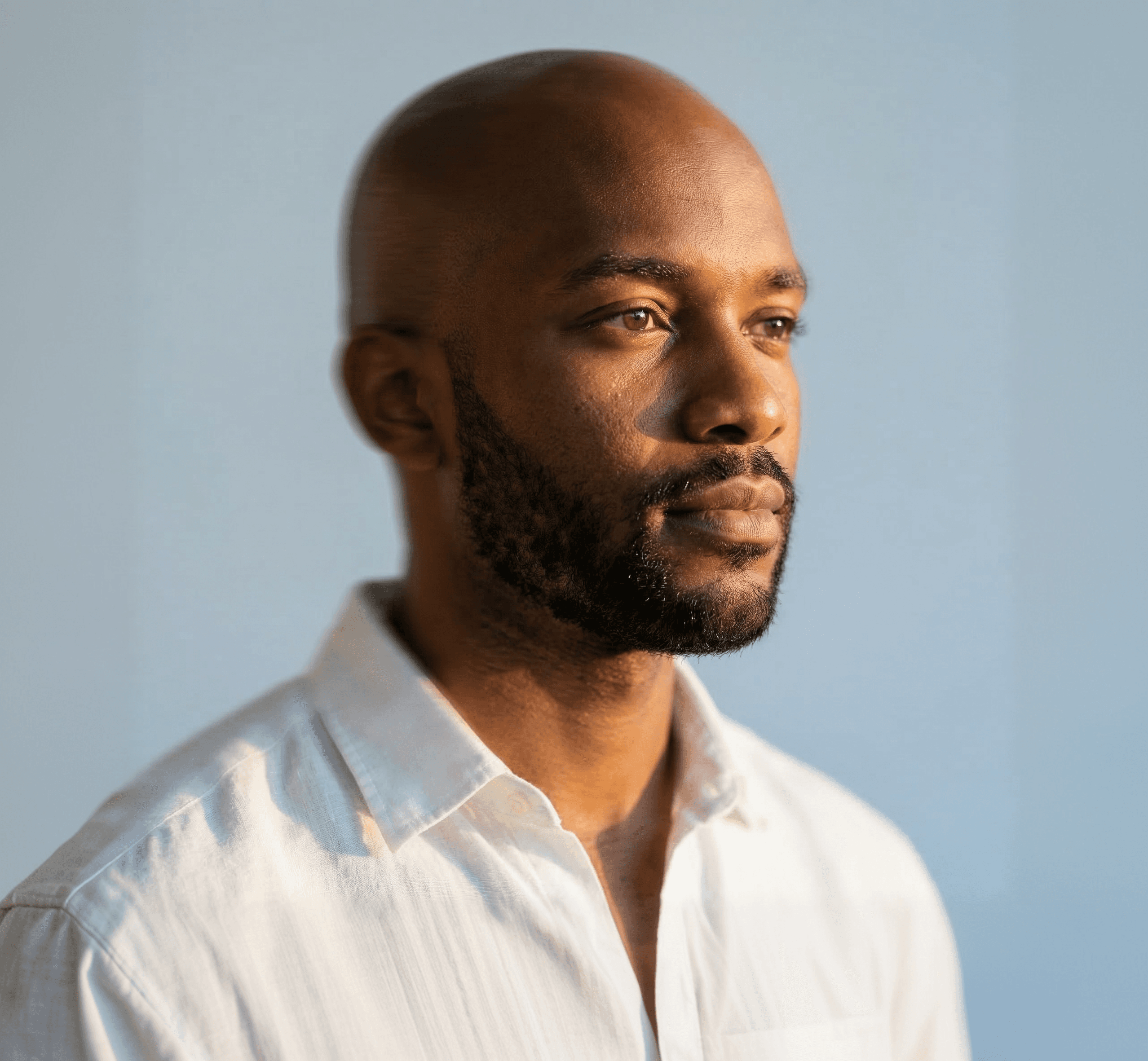 Black man portrait for identifying dominant patterns