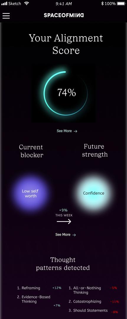 Spaceofmind App Mockup